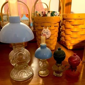 Vintage perfume bottle lamps